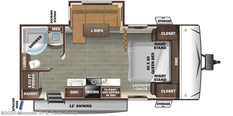 Floorplan of 2021 Starcraft Super Lite 212-FB