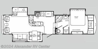 Floorplan of 2009 Holiday Rambler Presidential Suite 37SKQ