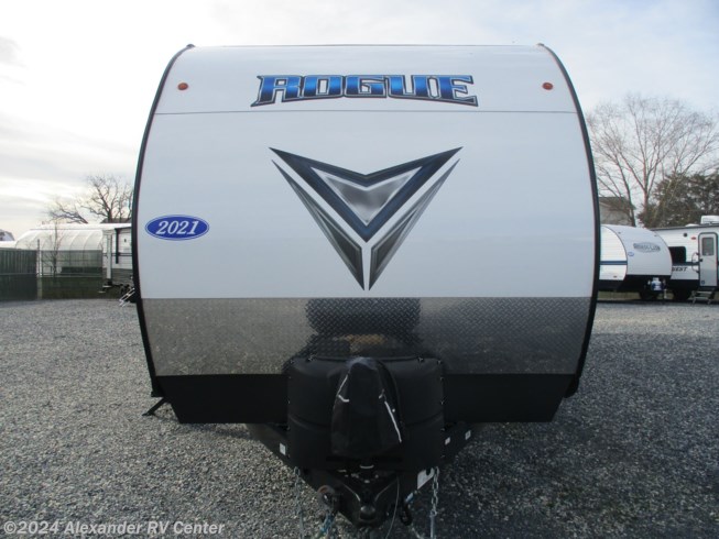 2021 Forest River Vengeance Rogue 32V - Used Toy Hauler For Sale by Alexander RV Center in Clayton, Delaware features Air Conditioning, Roof Vents, Leveling Jacks, Oven, Stove Top Burner