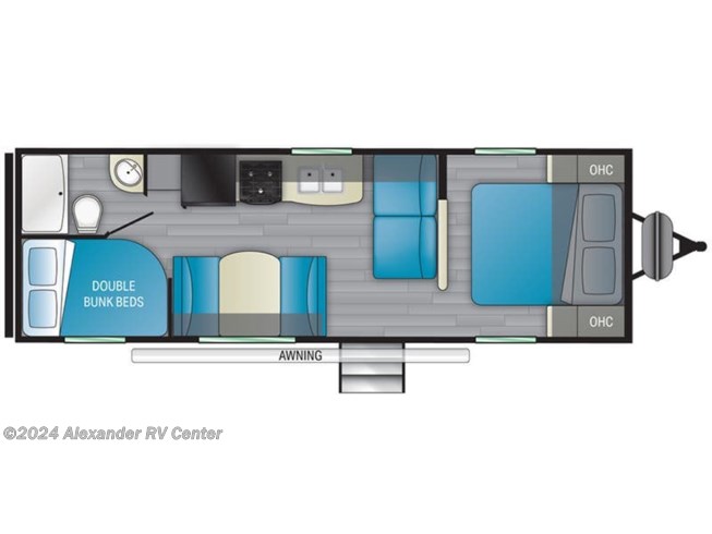 Floorplan of 2022 Heartland Prowler 250BH