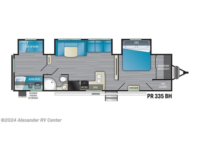 2022 Heartland Prowler 335BH floorplan image