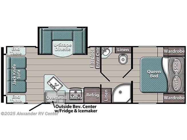2022 Gulf Stream Ameri-Lite 24RLS floorplan image