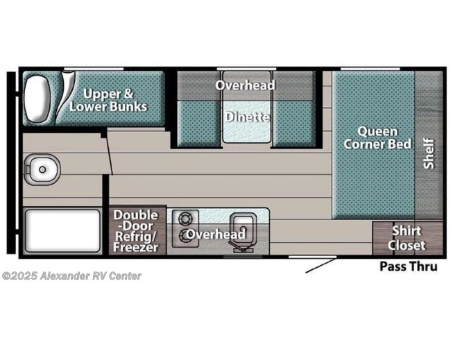 2022 Gulf Stream Conquest Super Lite 199DD floorplan image