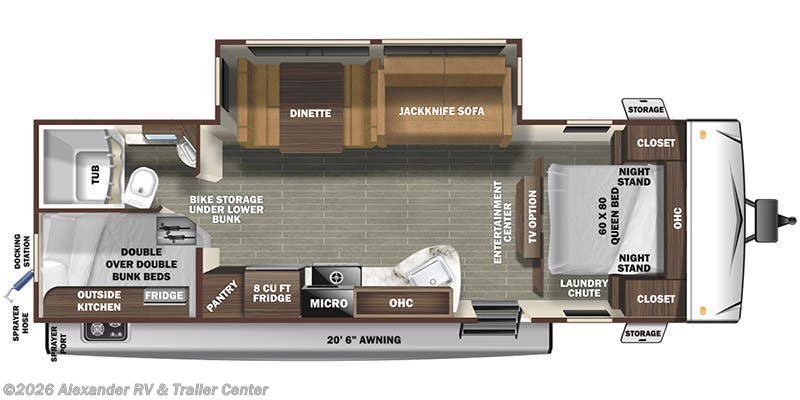 Floorplan of 2023 Starcraft Super Lite 261BH