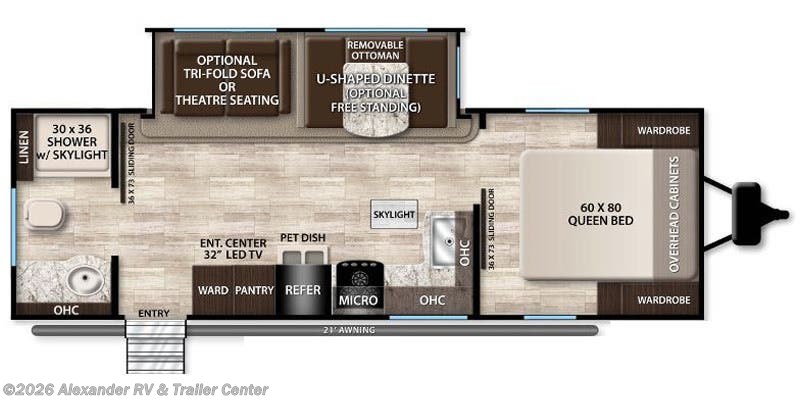 Floorplan of 2016 Grand Design Imagine 2600RB