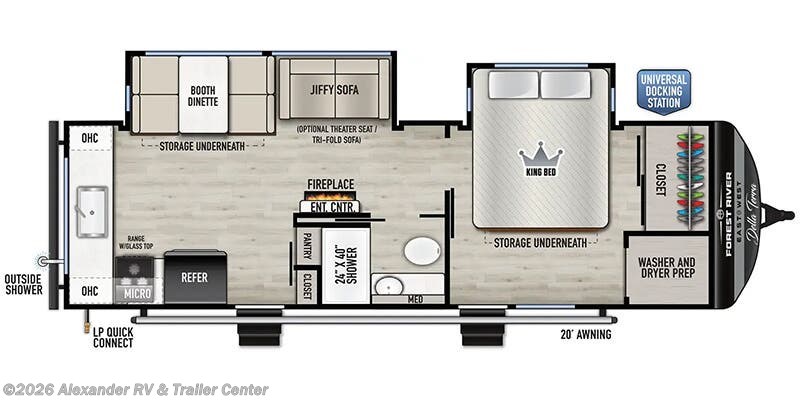 Floorplan of 2025 East to West Della Terra 263RK