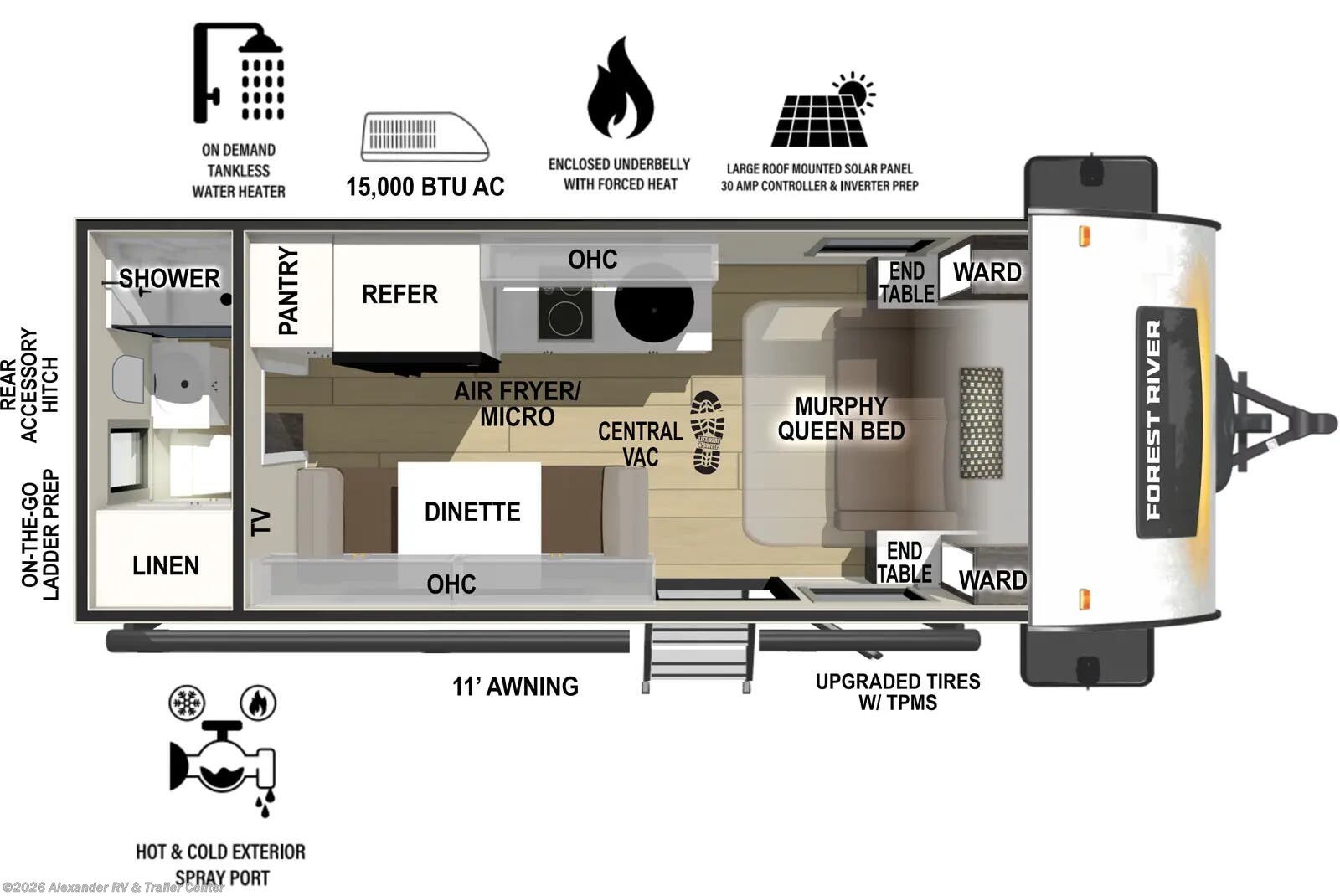 Floorplan of 2026 Forest River R-Pod RP-192
