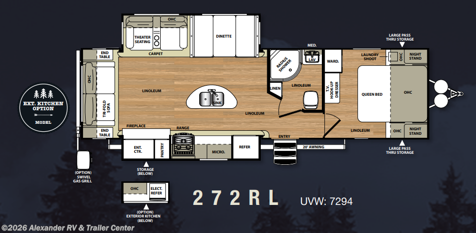 Floorplan of 2016 Forest River Salem Hemisphere Lite 272RL
