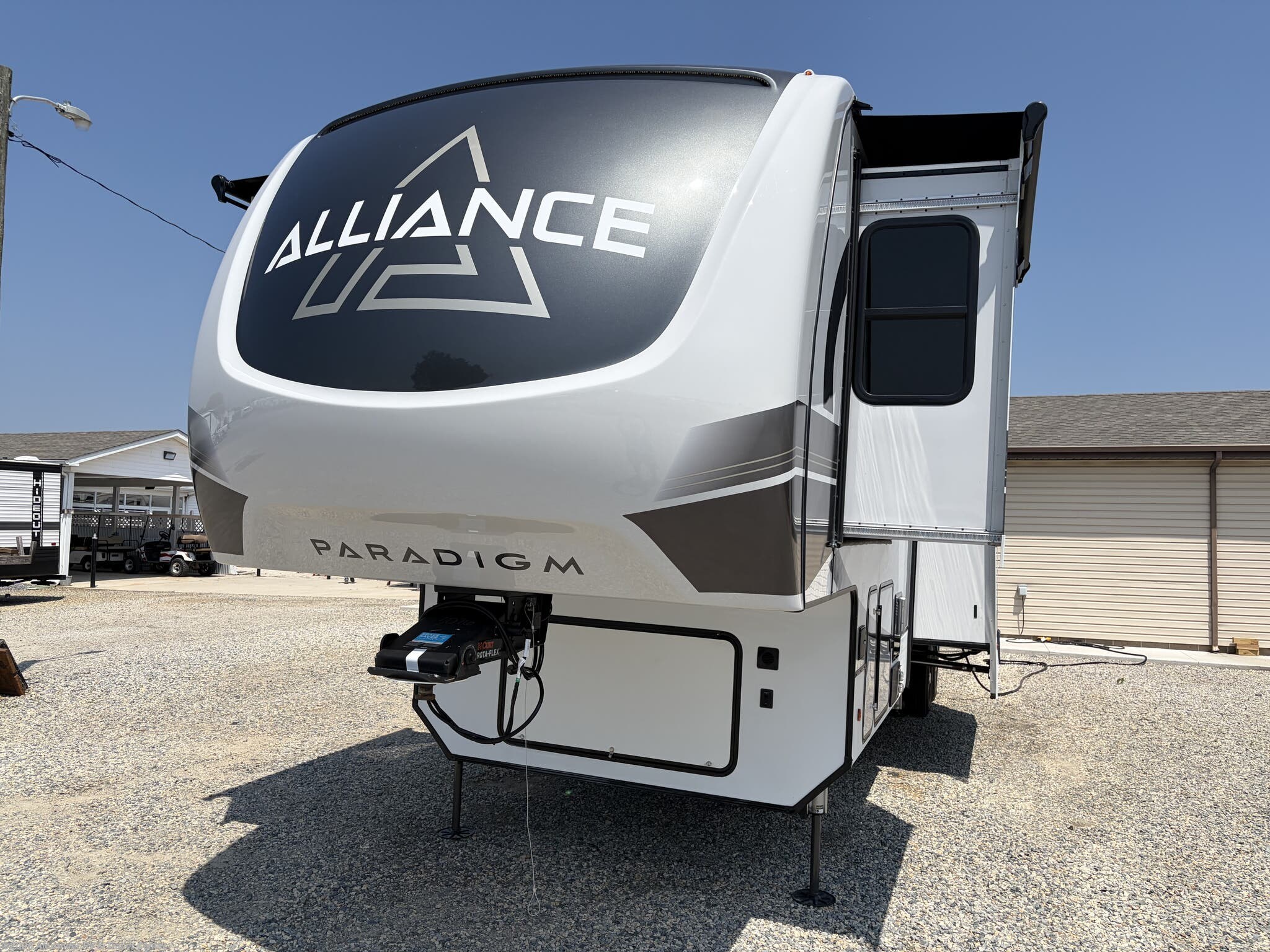 2023 Alliance RV Paradigm 385FL - Used Fifth Wheel For Sale by Alexander RV & Trailer Center in Clayton, Delaware features Microwave, Insulated, CO Detector, Roof Vent, Exterior Speakers