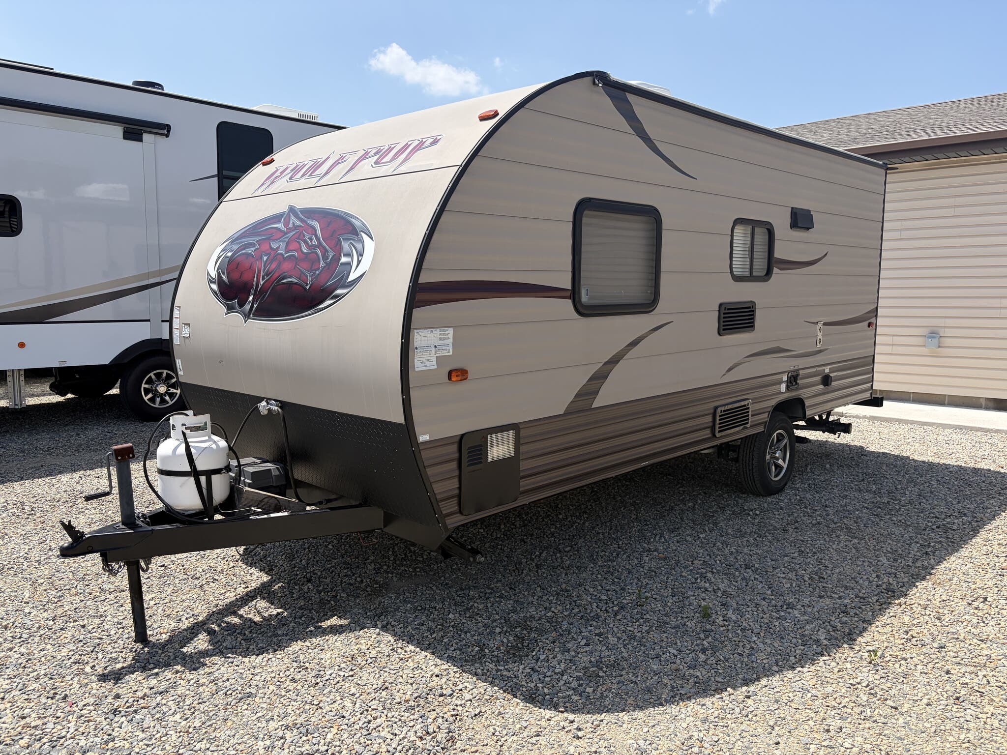2016 Forest River Cherokee Wolf Pup 16FQ - Used Travel Trailer For Sale by Alexander RV & Trailer Center in Clayton, Delaware features CO Detector, Diamond Shield Paint Protection Film, Auxiliary Battery, 30 Amp Service, Refrigerator