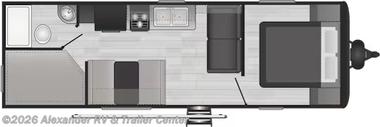 Floorplan of 2022 Keystone Hideout 262BH