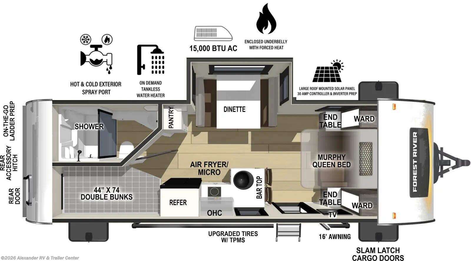 Floorplan of 2027 Forest River R-Pod RP-203