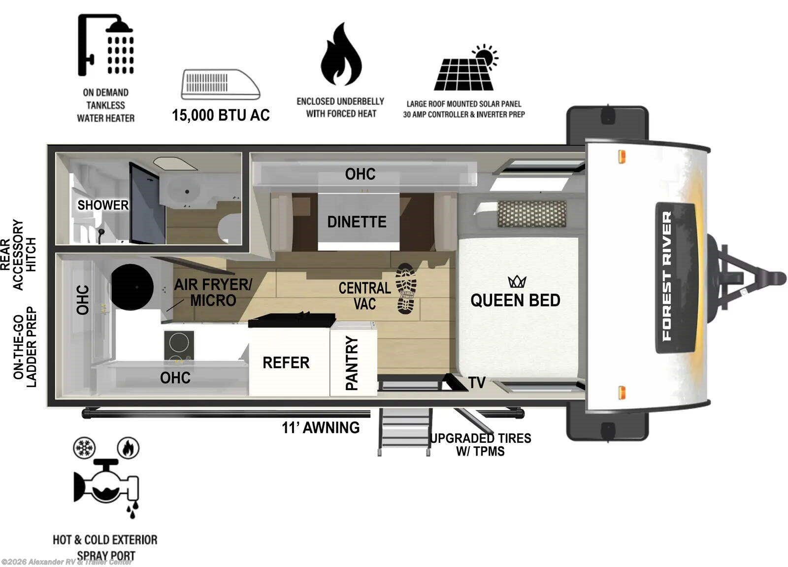 Floorplan of 2027 Forest River R-Pod RP-194