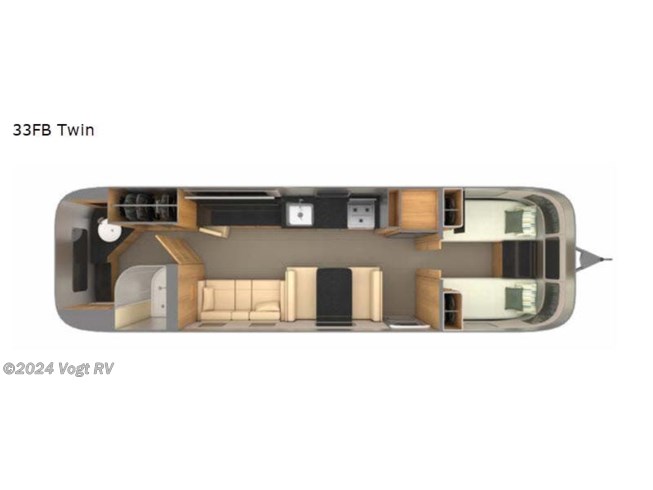 2020 Airstream Classic 33FB Twin - Used Travel Trailer For Sale by Vogt RV in Fort Worth, Texas
