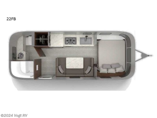 2022 Airstream Caravel 22FB - New Travel Trailer For Sale by Vogt RV in Fort Worth, Texas