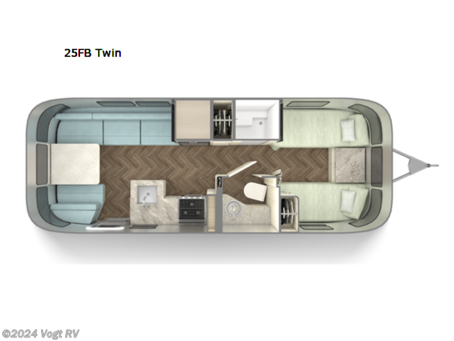 2024 Airstream International 25FB Twin - New Travel Trailer For Sale by Vogt RV in Fort Worth, Texas