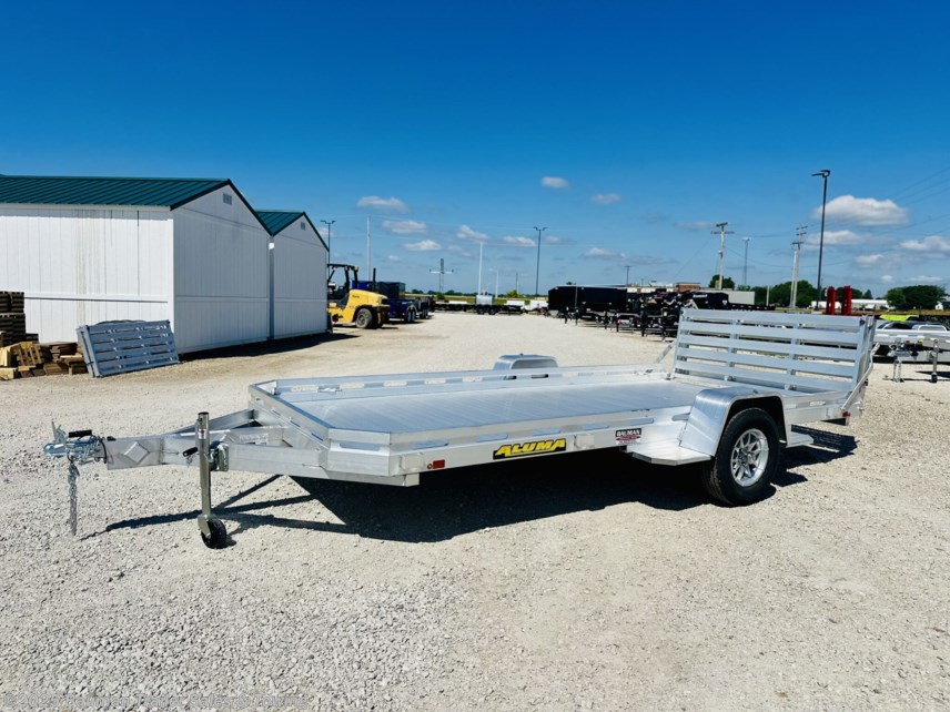 New 2026 Aluma 7814S-BT ALUMA 78X14 SINGLE AXLE UTILITY -BI FOLD GATE available in Goodfield, Illinois