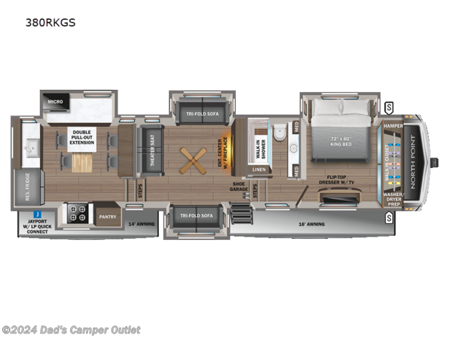 2023 Jayco North Point 380RKGS - New Fifth Wheel For Sale by Dad