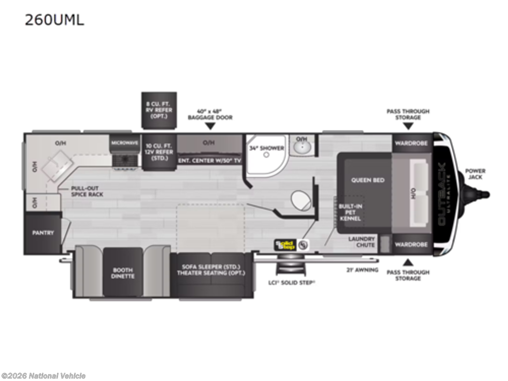 2023 Outback Ultra-Lite 260UML by Keystone from National Vehicle in Hollywood, Maryland