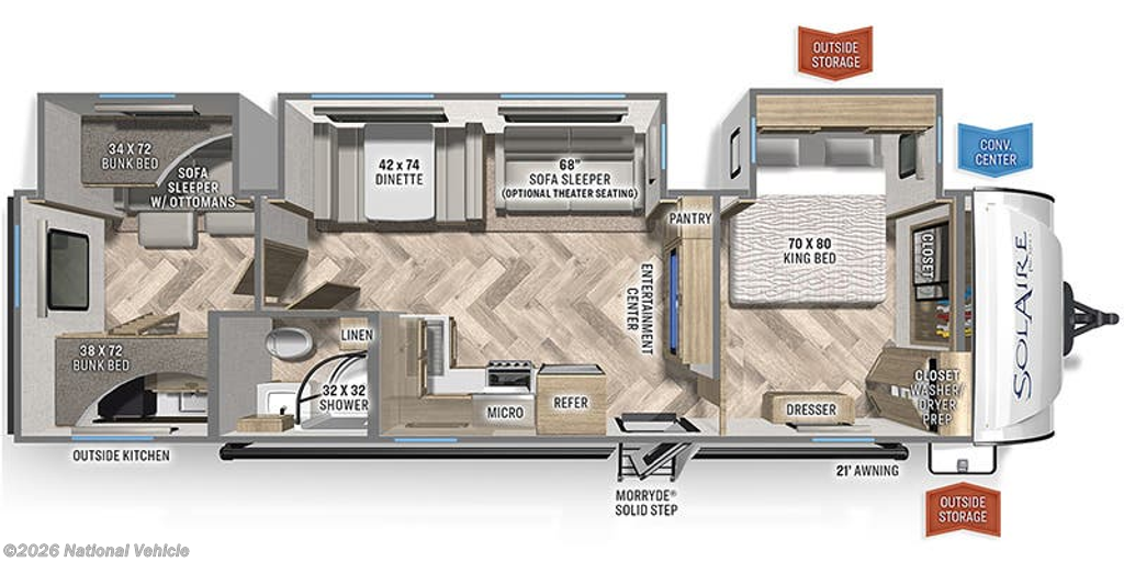 2023 Solaire 320TSBH by Palomino from National Vehicle in Arlington, Texas