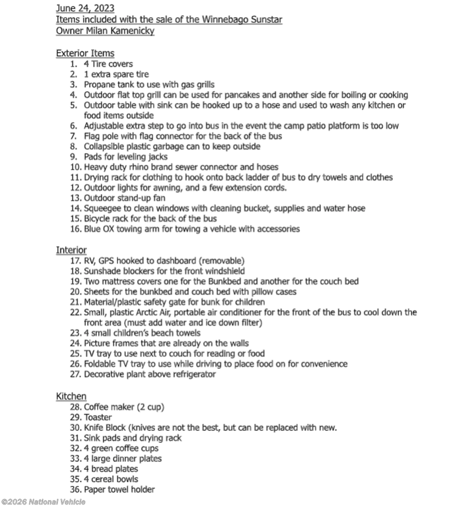 2015 Sunstar 36Y by Itasca from National Vehicle in Naples, Florida