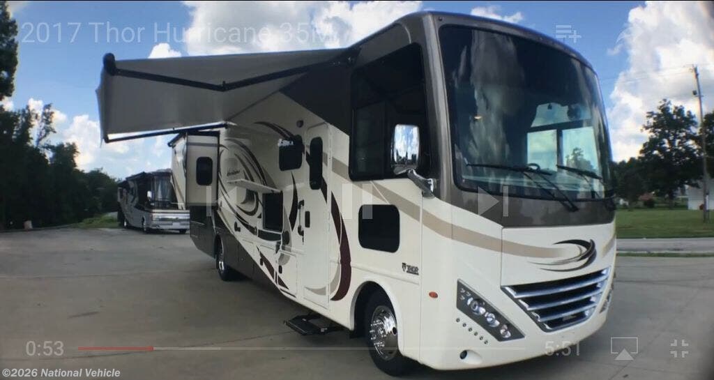 2017 Thor Motor Coach Hurricane 35M - Used Class A For Sale by National Vehicle in The Colony, Texas