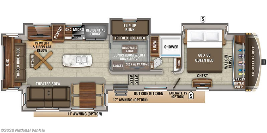 2019 North Point 377RLBH by Jayco from National Vehicle in Fair Haven, New York