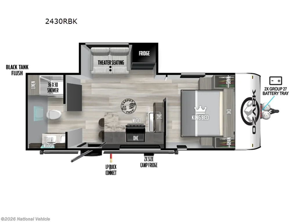 Used 2025 Forest River Ozark 2430RBK available in Davison, Michigan