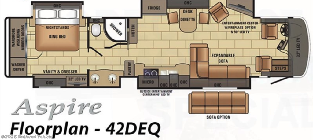2018 Aspire 42DEQ by Entegra Coach from National Vehicle in Geneva, Florida