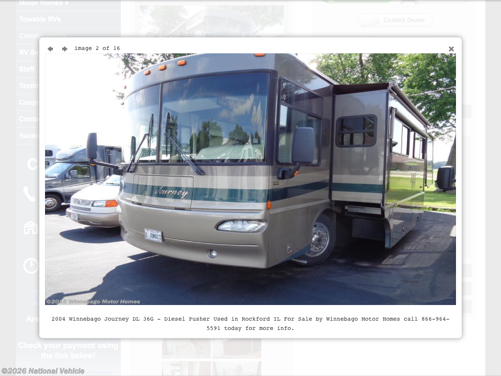 2004 Journey 36G by Winnebago from National Vehicle in Lake in the Hills, Illinois