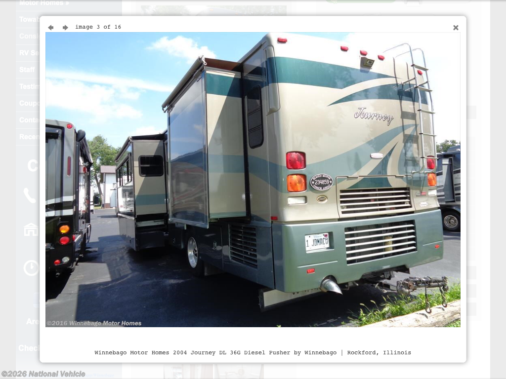 Used 2004 Winnebago Journey 36G available in Lake in the Hills, Illinois