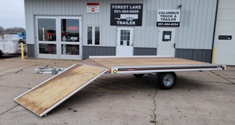 &lt;p&gt;&lt;span style=&quot;font-size: 18pt;&quot;&gt;&lt;strong&gt;2023 Floe 12&amp;rsquo;&amp;nbsp; 2 Place Snowmobile/ATV&amp;nbsp;Trailer&lt;/strong&gt;&lt;/span&gt;&lt;/p&gt;
&lt;ul&gt;
&lt;li&gt;12&amp;rsquo; Versa Max Drive On/Drive Off Snowmobile Trailer&lt;/li&gt;
&lt;li&gt;Single Axle rated at #2288&lt;/li&gt;
&lt;li&gt;Rubber Molded Wiring&lt;/li&gt;
&lt;li&gt;LED Lights&lt;/li&gt;
&lt;li&gt;Steel Wheels&lt;/li&gt;
&lt;li&gt;2 rows of Versa&amp;nbsp;Track for Endless Tie Down Points&lt;/li&gt;
&lt;li&gt;10 Year Limited Warranty&lt;/li&gt;
&lt;/ul&gt;
&lt;p style=&quot;text-align: center;&quot;&gt;&lt;span style=&quot;color: #222222; font-family: verdana, geneva, sans-serif; font-size: 14px;&quot;&gt;Ramp/Shield, Caliber Product, Ski bars and/or Quick Loops&lt;/span&gt;&lt;/p&gt;
&lt;p style=&quot;text-align: center;&quot;&gt;&lt;span style=&quot;color: #222222; font-family: verdana, geneva, sans-serif; font-size: 14px;&quot;&gt; are available for an extra charge.&lt;/span&gt;&lt;/p&gt;
&lt;p style=&quot;text-align: center;&quot;&gt;Large Selection of trailers in stock for immediate pick-up!&lt;/p&gt;
&lt;p style=&quot;text-align: center;&quot;&gt;Easy on site financing available. &amp;nbsp;Call now for quick and easy pre-approval!&lt;/p&gt;
&lt;p style=&quot;text-align: center;&quot;&gt;WWW.FORESTLAKETRAILER&lt;/p&gt;
&lt;p style=&quot;text-align: center;&quot;&gt;&lt;strong&gt;Check our website for current hours&lt;/strong&gt;&lt;/p&gt;
&lt;p style=&quot;text-align: center;&quot;&gt;651-464-6009&lt;/p&gt;
&lt;p style=&quot;text-align: center;&quot;&gt;Forest Lake Trailer&lt;/p&gt;
&lt;p style=&quot;text-align: center;&quot;&gt;15131 Feller Street&lt;/p&gt;
&lt;p style=&quot;text-align: center;&quot;&gt;Forest Lake, MN. 55025&lt;/p&gt;
&lt;p style=&quot;text-align: center;&quot;&gt;Call for availability as our inventory is always changing.&lt;/p&gt;
&lt;p style=&quot;text-align: center;&quot;&gt;Financing terms are simply an estimate and are by no means a commitment to a specific interest rate or term. &amp;nbsp;Forest Lake Trailer is not responsible for any typos, errors or misprints found in our advertising.&lt;/p&gt;
&lt;p style=&quot;text-align: center;&quot;&gt;&lt;span style=&quot;font-family: Verdana; font-size: 14.6667px; text-align: left;&quot;&gt;Disclaimer: While every reasonable effort is made to ensure the accuracy of this data, we are not responsible for any errors or omissions regarding pricing, vehicle photos, accessories, parts or equipment. Every vehicle ad lists the price of the specific vehicle at the time the ad is posted. Please call first to verify availability and current pricing. Prices do not include motor vehicle tax, title and license fees, or any applicable credit card or finance fees. Dealer is not responsible for pricing errors.&lt;/span&gt;&lt;/p&gt;