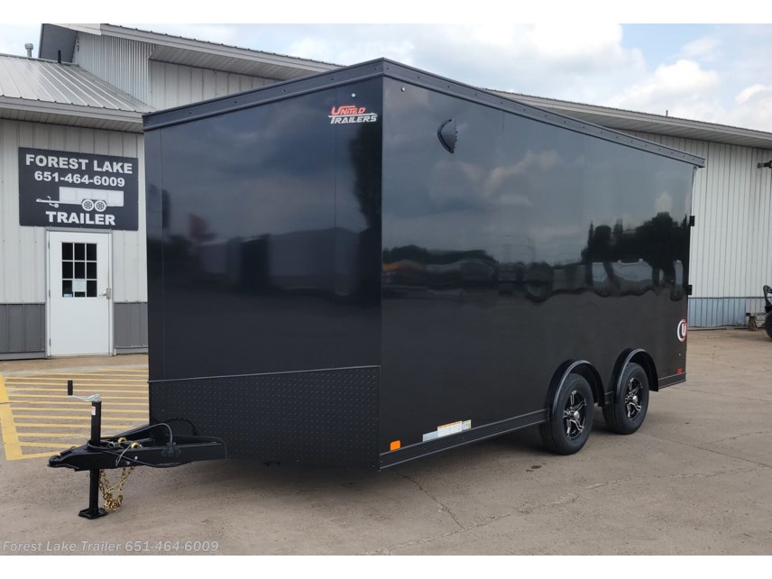 New 2025 United Trailers UJ 8.5x16 7&apos; H V Front Enclosed Trailer w/Ramp b b available in Forest Lake, Minnesota