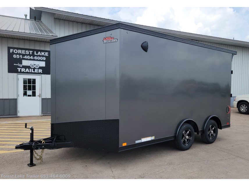 New 2025 United Trailers UJ 8.5x14 7&apos; H V Front Enclosed Trailer w/Ramp c b available in Forest Lake, Minnesota