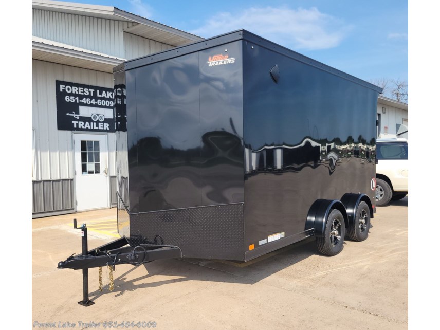New 2025 United Trailers UJ 7.5.x14 7.5&apos; H V Enclosed Trailer w/Ramp c bo available in Forest Lake, Minnesota