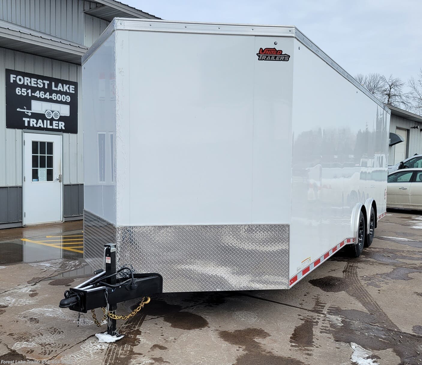 2026 United Trailers UXTV 8.5x27 (24'+3'V) 7'h 14k Equip Car Trailer w