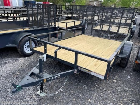 Heavy-duty tube top rail and uprights
12” high sides
2” X 8” treated yellow pine floor
4’ long mesh fold flat ramp with spring assist
3.5K Dexter EZ Lube axles
15” white mod wheels
205/75R15 load range c Radial tires
2K bolt on, set back jack
2” A-frame coupler
Removable zinc plated safety chains with stow hooks
High-quality urethane paint primer and top coat
Sealed Phillips&#174; modular wiring harness
Grommet mounted LED lights
Diamond plate fender steps
Spare tire mount
These are all cash prices.
3% charge on all credit card transactions