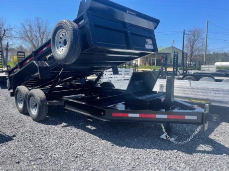Price includes tarp kit (installed)
Heavy-duty 8&quot; I-beam frame
20&quot; high 12 GA formed steel sides
10 GA steel floor
3-way tailgate–barn doors, spread/dump and tailgate
6&#39; slide-in ladder ramps
Outside stake pockets
(4) D-rings welded on side wall
Dexter EZ Lube axles with self-adjusting electric brakes
Mod wheels and radial tires
25/16&quot; adjustable coupler, flat plate mount
Removable zinc plated safety chains with stow hooks
12K top wind drop leg jack
High-quality urethane paint primer and top coat
Sealed Phillips&#174; modular wiring harness
Grommet mounted LED lights
Under-bed spare tire/tool storage compartment
Diamond plate fenders
Lockable toolbox with separate compartment for hydraulics
Long lasting USA made welded cylinder(s)
These are all cash prices.
Cards are extra 3%
