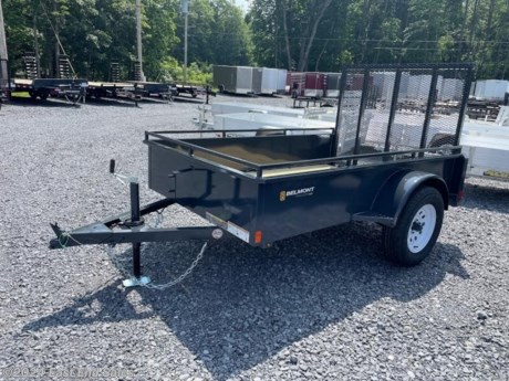 Heavy-duty angle iron frame
18” high sides, (to top of rail) 14 Gauge front and side panels
1” x ?” square tube top tie down rail
2” X 8” treated yellow pine floor
4’ long fold flat mesh ramp with spring assist
3.5K Dexter EZ Lube axles
15” white mod wheels
205/75R15 load range C Radial tires
2K bolt on, set back jack
2&quot; A-frame coupler
Removable zinc plated safety chains with stow hooks
High-quality urethane paint primer and top coat
Sealed Phillips&#174; modular wiring harness
Grommet mounted LED lights
Spare tire mount
Diamond plate fender steps
These are all cash prices.
3% charge on all credit card transactions