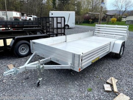 **Standard Features**\n\n* 12 Solid front (2) 69 x 12 ramps SR - 12 solid side on balance of trailer\n* 3500# Rubber torsion axle (rated at 2990#) - No brakes - Easy lube hubs\n* ST205/75R14 LRC radial tires (1760# cap/tire)\n* Aluminum wheels 5-4.5 BHP\n* Aluminum fenders\n* Extruded aluminum floor\n* A-Framed aluminum tongue 48 long with 2 coupler\n* Tie down loops\n* Swivel tongue jack 800# capacity\n* LED Lighting package safety chains\n* Aluminum bi-fold rear tailgate - 75.5 wide x 59 long\n* Overall width = 101.5\n* Overall length = 230\n* 5 Year Warranty!\n\n\nAdditional