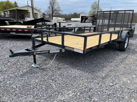 Heavy-duty tube top rail and uprights
12” high sides
2” X 8” treated yellow pine floor
4’ long mesh fold flat ramp with spring assist
3.5K Dexter EZ Lube axles
15” white mod wheels
205/75R15 load range c Radial tires
2K bolt on, set back jack
2” A-frame coupler
Removable zinc plated safety chains with stow hooks
High-quality urethane paint primer and top coat
Sealed Phillips&#174; modular wiring harness
Grommet mounted LED lights
Diamond plate fender steps
Spare tire mount
These are all cash prices.
3% charge on all credit card transactions