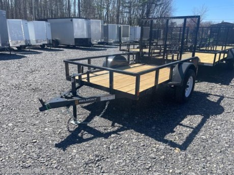 Heavy-duty tube top rail and uprights
12” high sides
2” X 8” treated yellow pine floor
4’ long mesh fold flat ramp with spring assist
3.5K Dexter EZ Lube axles
15” white mod wheels
205/75R15 load range c Radial tires
2K bolt on, set back jack
2” A-frame coupler
Removable zinc plated safety chains with stow hooks
High-quality urethane paint primer and top coat
Sealed Phillips&#174; modular wiring harness
Grommet mounted LED lights
Diamond plate fender steps
Spare tire Mount
These are all cash prices.
3% charge on all credit card transactions