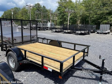 * Treated wood deck \n* 77in between fenders \n* 3500lb idler axle \n* Double eye spring suspension \n* 3x3x3/16in angle frame\* (upgraded from economy series)\n* 2x2x1/8in top rail \n* 3in channel tongue \n* 4ft landscape gate \n* Top wind jack \n* 2in ball coupler \n* DOT approved lighting \n* Primed with two top coats of acrylic enamel paint \n* 205/75R15 C 6ply radials \n\nAdditional 3% charge on all card transactions\*