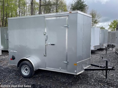 * V front\n* Steel frame\n* 2x3in main tube rails\n* .030 aluminum exterior\n* Flat roof\n* One piece aluminum roof\n* 3500lb EZ lube non braking axle\n* Rear ramp door with spring assist\n* 2in ball coupler\n* 6.5ft inside height\n* Side door 32 x72 with bar lock\n* 3/4in PlexCore decking\n* 3/8in PlexCore sidewall\n* 4 - 5000lb floor mounted D rings\n* LED lighting\n* 12V dome light inside\n* 4 flat plug\n* ST205/75R15 mod wheels \n\n\n&lt;br&gt;\nAdditional 3% charge on all card transactions\*