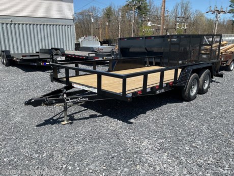GVWR 7000 lb. – Capacity 6000 lb. with 1000 lb. Hitchload
Ramp Capacity 4500 lb.
Treated wood deck
Standard 2 ft. dove tail
82? between fenders
3500 lb. braking axles with 4 wheel brakes
Double eye spring suspension
205/75 R15 load range D 8 ply rating West Lake Radial tires
3x3x3/16? angle frame
3&#215;2 tubing top rail
3? channel cross members
4? channel wrap-around tongue
4 ft. full landscape gate (spring-assist standard)
2 5/16? A-frame coupler
Swing-up jack
Diamond plate fenders with backs
Steps in front and behind fenders
Stake pockets, self charging break away kit, safety chains, full DOT reflective tape, and all rubber mounted LED sealed beam lighting with U.S. made sealed modular harness with 2 year warranty
Primed, 2 coats of acrylic enamel, pin striped
These are all cash prices.
Cards are extra 3%