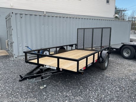 GVWR 2990 lb. – Capacity 2600 lb. with 390 lb. Hitchload
Gate Capacity 2000 lb.
Treated wood deck
60? or 77? between fenders
3500 lb. idler axle
Double eye spring suspension
205/75 R15 load range D 8 ply rating West Lake Radial tires
3x3x3/16? angle frame
2&#215;2 tubing top rail
2x2x3/16? angle cross members on 60? wide
2x2x1/4? angle cross members on 77? wide
3? channel tongue
4 ft. spring assisted full landscape gate
2? A-frame coupler
Swing up jack
Fenders with backs
Steps in front and behind fenders
Safety chains, sealed modular wiring harness with LED lighting, and full reflective tape
Primed, 2 coats of acrylic enamel, pin striped
These are all cash prices.
Cards are extra 3%