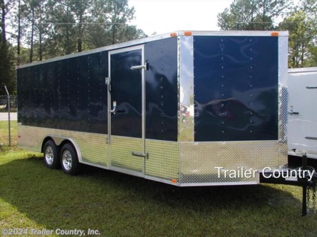&lt;div&gt;NEW 8.5 x 24 ENCLOSED CARHAULER/CARGO TRAILER&lt;/div&gt;
&lt;div&gt;&amp;nbsp;&lt;/div&gt;
&lt;div&gt;Up for your consideration is a Brand New HEAVY DUTY Model 8.5 x 24 Tandem Axle, Enclosed Carhauler Trailer. (10,4000 LB GVWR)&lt;/div&gt;
&lt;div&gt;&amp;nbsp;&lt;/div&gt;
&lt;div&gt;YOU&#39;VE SEEN THE REST...NOW BUY THE BEST!&lt;/div&gt;
&lt;div&gt;&amp;nbsp;&lt;/div&gt;
&lt;div&gt;&amp;nbsp;&lt;/div&gt;
&lt;div&gt;ELITE SERIES FEATURES:&lt;/div&gt;
&lt;div&gt;&amp;nbsp;&lt;/div&gt;
&lt;div&gt;- Heavy Duty 6&quot; I-Beam Main Frame w/2&quot; X 6 Tubing&lt;/div&gt;
&lt;div&gt;- Heavy Duty 54&quot; Triple Tube Tongue&lt;/div&gt;
&lt;div&gt;- Heavy Duty 1&quot; X 1 1/2&quot; Square Tubing Wall Studs &amp;amp; Roof Bows&lt;/div&gt;
&lt;div&gt;- HEAVY DUTY Rear Spring Assisted Ramp Door with (2) Barlocks for Security, EZ Lube Hinge Pins, &amp;amp; 16&quot; Transitional Ramp Flap&lt;/div&gt;
&lt;div&gt;- 4 - 5,000lb Flush Floor Mounted D-Rings (Welded to Frame)&lt;/div&gt;
&lt;div&gt;- 24&#39; Box Space + V-NOSE (26&#39;+ Tip to Rear)&lt;/div&gt;
&lt;div&gt;- 16&quot; On Center Walls&lt;/div&gt;
&lt;div&gt;- 16&quot; On Center Floors&lt;/div&gt;
&lt;div&gt;- 16&quot; On Center Roof Bows&lt;/div&gt;
&lt;div&gt;- (2) 5,200lb &quot;Dexter&quot; Leaf Spring 4&quot; Drop Axles w/ All Wheel Electric Brakes, Battery Back-up, Safety Switch &amp;amp; EZ LUBE Grease Fittings (Self Adjusting Axles) (10K GVWR)&lt;/div&gt;
&lt;div&gt;- 36&quot; Side Door with RV Flush Lock &amp;amp; Bar Lock for added security&lt;/div&gt;
&lt;div&gt;- ATP Diamond Plate Recessed Step-Up in side door&lt;/div&gt;
&lt;div&gt;- 6&#39;6&quot; Interior Height&lt;/div&gt;
&lt;div&gt;- Galvalume Seamed Roof w/ Thermo Ply Ceiling Liner&lt;/div&gt;
&lt;div&gt;- 2 5/16&quot; Coupler w/ Snapper Pin&lt;/div&gt;
&lt;div&gt;- Heavy Duty Safety Chains&lt;/div&gt;
&lt;div&gt;- 7-Way Round RV Electrical Wiring Harness w/ Battery Back-Up &amp;amp; Safety Switch&amp;nbsp;&lt;/div&gt;
&lt;div&gt;- 3/8&quot; Heavy Duty Grade Plywood Walls&lt;/div&gt;
&lt;div&gt;- 3/4&quot; Heavy Duty Top Grade Plywood Floors&lt;/div&gt;
&lt;div&gt;- Heavy Duty Smooth Fender Flares&lt;/div&gt;
&lt;div&gt;- 2K A-Frame Top Wind Jack&lt;/div&gt;
&lt;div&gt;- Deluxe Molded License Plate Holder w/ Tag Light&lt;/div&gt;
&lt;div&gt;- Top Quality Exterior Grade Paint&lt;/div&gt;
&lt;div&gt;- (1) Non-Powered Interior Roof Vent&lt;/div&gt;
&lt;div&gt;- (1) 12 Volt Interior Trailer Light w/ Wall Switch&lt;/div&gt;
&lt;div&gt;- 24&quot; Diamond Plate ATP Front Stone Guard w/ Matching Cap&lt;/div&gt;
&lt;div&gt;- 24&quot; ATP Trim on Sides and Rear&amp;nbsp;&lt;/div&gt;
&lt;div&gt;- Smooth Polished Aluminum Front &amp;amp; Rear Corners&lt;/div&gt;
&lt;div&gt;- 15&quot; Radial (ST22575R15) Tires &amp;amp; Wheels&lt;/div&gt;
&lt;div&gt;- .030 Exterior Metal&lt;/div&gt;
&lt;div&gt;- Exterior L.E.D. Lighting Package&lt;/div&gt;
&lt;div&gt;&amp;nbsp;&lt;/div&gt;
&lt;div&gt;**UPGRADED PACKAGE ON THIS TRAILER INCLUDES:**&lt;/div&gt;
&lt;div&gt;&amp;nbsp;&lt;/div&gt;
&lt;div&gt;- 5,200 LB DEXTER AXLES&lt;/div&gt;
&lt;div&gt;- RADIAL TIRES&lt;/div&gt;
&lt;div&gt;- UPGRADED .030 COLOR (your choice)&lt;/div&gt;
&lt;div&gt;- 24&quot; ATP SIDES AND REAR&lt;/div&gt;
&lt;div&gt;- ANODIZED TRIMMED FRONT AND REAR CORNERS&lt;/div&gt;
&lt;div&gt;- ALUMINUM STAR MAG WHEELS&lt;/div&gt;
&lt;div&gt;- ALUMINUM FLOW THRU VENTS&lt;/div&gt;
&lt;div&gt;- STABILZER JACKS (PAIR)&lt;/div&gt;
&lt;div&gt;- 6-5,000 LB FLUSH MOUNTED D-RINGS (Total of 10)&lt;/div&gt;
&lt;div&gt;&amp;nbsp;&lt;/div&gt;
&lt;p&gt;* * N.A.T.M. Inspected and Certified * *&lt;br /&gt;* * Manufacturers Title and 5 Year Limited Warranty Included * *&lt;br /&gt;* * PRODUCT LIABILITY INSURANCE * *&lt;br /&gt;* * FINANCING IS AVAILABLE W/ APPROVED CREDIT * *&lt;br /&gt;Trailer is offered @ factory direct pick up in Willacoochee, GA...We also offer Nationwide Delivery, please contact us for more information.&lt;br /&gt;CALL: 888-710-2112&lt;/p&gt;