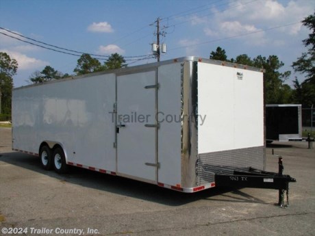 &lt;div&gt;NEW 8.5 x 28 ENCLOSED CARHAULER/CARGO TRAILER&lt;/div&gt;
&lt;div&gt;&amp;nbsp;&lt;/div&gt;
&lt;div&gt;Up for your consideration is a Brand New Model HEAVY DUTY 8.5 x 28 Tandem Axle, Enclosed/Carhauler Trailer.&lt;/div&gt;
&lt;div&gt;&amp;nbsp;&lt;/div&gt;
&lt;div&gt;YOU&#39;VE SEEN THE REST...NOW BUY THE BEST!&lt;/div&gt;
&lt;div&gt;&amp;nbsp;&lt;/div&gt;
&lt;div&gt;Standard Elite Series Features:&lt;/div&gt;
&lt;div&gt;&amp;nbsp;&lt;/div&gt;
&lt;div&gt;- Heavy Duty 8&quot; I-Beam Main Frame with 2x6 Tube&lt;/div&gt;
&lt;div&gt;- Heavy Duty 42&quot; Triple Tube Tongue&lt;/div&gt;
&lt;div&gt;- Heavy Duty 1&quot; x 1 1/2&quot; Square Tubing Wall Studs &amp;amp; Roof Bows&lt;/div&gt;
&lt;div&gt;- Heavy Duty Rear Spring Assisted Ramp Door with (2) Barlocks for Security, EZ Lube Hinge Pins, &amp;amp; 16&quot; Transitional Ramp Flap&lt;/div&gt;
&lt;div&gt;- 4 - 5,000lb Flush Floor Mounted D-Rings&lt;/div&gt;
&lt;div&gt;- 28&#39; Box Space&lt;/div&gt;
&lt;div&gt;- 16&quot; On Center Walls&lt;/div&gt;
&lt;div&gt;- 16&quot; On Center Floors&lt;/div&gt;
&lt;div&gt;- 16&quot; On Center Roof Bows&lt;/div&gt;
&lt;div&gt;- (2) 5,200lb 4&quot; &quot;Dexter&quot; Drop Axles w/ All Wheel Electric Brakes &amp;amp; EZ LUBE Grease Fittings (Self Adjusting Axles)&amp;nbsp;&lt;/div&gt;
&lt;div&gt;- 48&quot; Side Door with RV Flush Lock &amp;amp; Bar Lock&lt;/div&gt;
&lt;div&gt;- ATP Diamond Plate Recessed Step-Up&lt;/div&gt;
&lt;div&gt;- 6&#39;6&quot; Interior Height&lt;/div&gt;
&lt;div&gt;- Galvalume Seamed Roof w/ Thermo Ply Ceiling Liner&lt;/div&gt;
&lt;div&gt;- 2 5/16&quot; Coupler w/ Snapper Pin&lt;/div&gt;
&lt;div&gt;- Heavy Duty Safety Chains&lt;/div&gt;
&lt;div&gt;- 7-Way Round RV Electrical Wiring Harness w/ Battery Back-Up &amp;amp; Safety Switch&amp;nbsp;&lt;/div&gt;
&lt;div&gt;- 3/8&quot; Heavy Duty Top Grade Plywood Walls&lt;/div&gt;
&lt;div&gt;- 3/4&quot; Heavy Duty Top Grade Plywood Floors&lt;/div&gt;
&lt;div&gt;- Heavy Duty Smooth Fender Flares&lt;/div&gt;
&lt;div&gt;- 2K A-Frame Top Wind Jack&lt;/div&gt;
&lt;div&gt;- Deluxe Molded License Plate Holder w/ Tag Light&lt;/div&gt;
&lt;div&gt;- Top Quality Exterior Grade Paint&lt;/div&gt;
&lt;div&gt;- (1) Non-Powered Interior Roof Vent&lt;/div&gt;
&lt;div&gt;- (1) 12 Volt Interior Trailer Light w/ Wall Switch&lt;/div&gt;
&lt;div&gt;- 24&quot; Diamond Plate ATP Front Stone Guard&amp;nbsp;&lt;/div&gt;
&lt;div&gt;- Smooth Polished Aluminum Front &amp;amp; Rear Corner Caps&lt;/div&gt;
&lt;div&gt;- 15&quot; Radials (ST22575R15) Tires &amp;amp; Wheels&lt;/div&gt;
&lt;div&gt;- Exterior L.E.D. Lighting Package&lt;/div&gt;
&lt;p&gt;&amp;nbsp;&lt;/p&gt;
&lt;p&gt;* * N.A.T.M. Inspected and Certified * *&lt;br /&gt;* * Manufacturers Title and 5 Year Limited Warranty Included * *&lt;br /&gt;* * PRODUCT LIABILITY INSURANCE * *&lt;br /&gt;* * FINANCING IS AVAILABLE W/ APPROVED CREDIT * *&amp;nbsp;&lt;/p&gt;
&lt;p&gt;ASK US ABOUT OUR RENT TO OWN PROGRAM - NO CREDIT CHECK - LOW DOWN PAYMENT&lt;/p&gt;
&lt;p&gt;&lt;br /&gt;Trailer is offered @ factory direct pick up in Willacoochee, GA...We also offer Nationwide Delivery, please contact us for more information.&lt;br /&gt;CALL: 888-710-2112&lt;/p&gt;