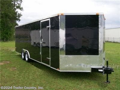 &lt;div&gt;BRAND NEW 8.5 X 24 ENCLOSED CARGO TRAILER&lt;/div&gt;
&lt;div&gt;&amp;nbsp;&lt;/div&gt;
&lt;div&gt;Up for your consideration is a Brand New Model 8.5x24 Tandem Axle, V-Nosed Enclosed Carhauler Trailer with your choice of exterior color.&lt;/div&gt;
&lt;div&gt;&amp;nbsp;&lt;/div&gt;
&lt;div&gt;YOU&#39;VE SEEN THE REST... NOW BUY THE BEST!&lt;/div&gt;
&lt;div&gt;&amp;nbsp;&lt;/div&gt;
&lt;div&gt;NOW WITH THERMO PLY CEILING LINER, L.E.D. LIGHTING PACKAGE, RADIAL TIRES, + ALL the other TOP QUALITY FEATURES listed in this ad!&lt;/div&gt;
&lt;div&gt;&amp;nbsp;&lt;/div&gt;
&lt;div&gt;- Heavy Duty 6&quot; I-Beam Main Frame&lt;/div&gt;
&lt;div&gt;- Heavy Duty 54&quot; Triple Tube Tongue&lt;/div&gt;
&lt;div&gt;- Heavy Duty 1&quot; x 1 1/2&quot; Square Tubing Wall Studs &amp;amp; Roof Bows&lt;/div&gt;
&lt;div&gt;- Rear Spring Assisted Ramp Door with (2) Barlocks for Security, EZ Lube Hinge Pins, &amp;amp; 16&quot; Transitional Ramp Flap&lt;/div&gt;
&lt;div&gt;- No-Show Beaver Tail (Dove Tail)&lt;/div&gt;
&lt;div&gt;- 4 - 5,000lb Flush Floor Mounted D-Rings&lt;/div&gt;
&lt;div&gt;- 24&#39; Box Space Plus 2&#39;9&quot; V-Nose (TOTAL 26&#39;9&quot; From tip to rear)&lt;/div&gt;
&lt;div&gt;- 16&quot; On Center Walls&lt;/div&gt;
&lt;div&gt;- 16&quot; On Center Floors&lt;/div&gt;
&lt;div&gt;- 16&quot; On Center Roof Bows&lt;/div&gt;
&lt;div&gt;- (2) 5,200 LB 4&quot; &quot;Dexter&quot; Drop Axles w/ All Wheel Electric Brakes &amp;amp; EZ LUBE Grease Fittings(10,400LB GVWR)&lt;/div&gt;
&lt;div&gt;- Upgraded Tires (22575R15)&lt;/div&gt;
&lt;div&gt;- 36&quot; Side Door with RV Flush Lock &amp;amp; Bar Lock&lt;/div&gt;
&lt;div&gt;- ATP Diamond Plate Recessed Step-Up&lt;/div&gt;
&lt;div&gt;- 6&#39;6&quot; Interior Height&lt;/div&gt;
&lt;div&gt;- Galvalume Seamed Roof with Thermo Ply Ceiling Liner&lt;/div&gt;
&lt;div&gt;- 2 5/16&quot; Coupler w/ Snapper Pin&lt;/div&gt;
&lt;div&gt;- Heavy Duty Safety Chains&lt;/div&gt;
&lt;div&gt;- 7-Way Round RV Style Electrical Wiring Harness w/ Battery Back-Up &amp;amp; Safety Switch&amp;nbsp;&lt;/div&gt;
&lt;div&gt;- 3/8&quot; Heavy Duty Top Grade Plywood Walls&lt;/div&gt;
&lt;div&gt;- 3/4&quot; Heavy Duty Top Grade Plywood Floors&lt;/div&gt;
&lt;div&gt;- Heavy Duty Smooth Fender Flares&lt;/div&gt;
&lt;div&gt;- 2K A-Frame Top Wind Jack&lt;/div&gt;
&lt;div&gt;- Deluxe License Plate Holder&lt;/div&gt;
&lt;div&gt;- Top Quality Exterior Grade Paint&lt;/div&gt;
&lt;div&gt;- (1) Non-Powered Interior Roof Vent&lt;/div&gt;
&lt;div&gt;- (1) 12 Volt Interior Trailer Light w/ Wall Switch&lt;/div&gt;
&lt;div&gt;- 24&quot; Diamond Plate ATP Front Stone Guard with matching V-Nose Diamond Plate Cap&lt;/div&gt;
&lt;div&gt;- Smooth Polished Aluminum Front &amp;amp; Rear Corners&lt;/div&gt;
&lt;div&gt;- L.E.D. Lighting Package&lt;/div&gt;
&lt;div&gt;- 15&quot; Radial (ST20575R15) Tires &amp;amp; Wheels&lt;/div&gt;
&lt;div&gt;&amp;nbsp;&lt;/div&gt;
&lt;div&gt;* * N.A.T.M. Inspected and Certified * *&lt;/div&gt;
&lt;div&gt;* * Manufacturers Title and 5 Year Limited Warranty Included * *&lt;/div&gt;
&lt;div&gt;* * PRODUCT LIABILITY INSURANCE * *&lt;/div&gt;
&lt;div&gt;* * FINANCING IS AVAILABLE W/ APPROVED CREDIT * *&amp;nbsp;&lt;/div&gt;
&lt;div&gt;&amp;nbsp;&lt;/div&gt;
&lt;div&gt;ASK US ABOUT OUR RENT TO OWN PROGRAM - NO CREDIT CHECK - NO DOWN PAYMENT&lt;/div&gt;
&lt;div&gt;&amp;nbsp;&lt;/div&gt;
&lt;div&gt;Trailer is offered @ factory direct pick up in Willacoochee, GA...We also offer Nationwide Delivery, please contact us for more information.&lt;/div&gt;
&lt;div&gt;CALL: 888-710-2112&lt;/div&gt;
&lt;p&gt;&amp;nbsp;&lt;/p&gt;
&lt;p&gt;&amp;nbsp;&lt;/p&gt;
