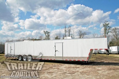 &lt;div&gt;NEW 8.5 X 48&#39; ENCLOSED GOOSE-NECK CARGO CAR HAULER&lt;/div&gt;
&lt;div&gt;&amp;nbsp;&lt;/div&gt;
&lt;div&gt;Up for your consideration is a Brand New 2018 Model 8.5 x 40 + 8&#39; RISER Triple Axle, Enclosed Goose Neck Cargo Trailer.&amp;nbsp;&lt;/div&gt;
&lt;div&gt;&amp;nbsp;&lt;/div&gt;
&lt;div&gt;YOU&#39;VE SEEN THE REST...NOW BUY THE BEST!&lt;/div&gt;
&lt;div&gt;&amp;nbsp;&lt;/div&gt;
&lt;div&gt;ALL the TOP QUALITY FEATURES listed in this ad!&lt;/div&gt;
&lt;div&gt;&amp;nbsp;&lt;/div&gt;
&lt;div&gt;STANDARD ELITE SERIES FEATURES:&lt;/div&gt;
&lt;div&gt;&amp;nbsp;&lt;/div&gt;
&lt;div&gt;- Heavy Duty 8&quot; I-Beam Main Frame&lt;/div&gt;
&lt;div&gt;- Heavy Duty 1&quot; X 1 1/2&quot; Square Tubing Wall Studs &amp;amp; Roof Bows&lt;/div&gt;
&lt;div&gt;- 48&#39; Gooseneck, 40&#39; Box Space + 8&#39; Riser&lt;/div&gt;
&lt;div&gt;- 16&quot; On Center Walls&lt;/div&gt;
&lt;div&gt;- 16&quot; On Center Floors&lt;/div&gt;
&lt;div&gt;- 16&quot; On Center Roof Bows&lt;/div&gt;
&lt;div&gt;- (3) 7,000 LB &quot;Dexter&quot; TORSION Axles w/ All Wheel Electric Brakes &amp;amp; EZ LUBE Grease Fittings (21K G.V.W.R.)&lt;/div&gt;
&lt;div&gt;- HEAVY DUTY Rear Spring Assisted Ramp Door with (2) Bar locks for Security, EZ Lube Hinge Pins, &amp;amp; 16&quot; Transitional Ramp Flap&lt;/div&gt;
&lt;div&gt;- No-Show Beaver Tail (Dove Tail)&lt;/div&gt;
&lt;div&gt;- 4 - 5,000 lb Flush Floor Mounted D-Rings&lt;/div&gt;
&lt;div&gt;- 36&quot; Side Door with RV Flush Lock &amp;amp; Bar Lock&lt;/div&gt;
&lt;div&gt;- ATP Diamond Plate Recessed Step-Up in Side door&lt;/div&gt;
&lt;div&gt;- 81&quot; Interior Height inside box space (35 1/2&quot; in riser)&lt;/div&gt;
&lt;div&gt;- Galvalume Roof with Thermo Ply and Full Luan Ceiling Liner&lt;/div&gt;
&lt;div&gt;- 2 5/16&quot; Gooseneck Coupler&lt;/div&gt;
&lt;div&gt;- Heavy Duty Safety Chains&lt;/div&gt;
&lt;div&gt;- Electric Landing Gear&lt;/div&gt;
&lt;div&gt;- Roof Mounted Solar Panel&lt;/div&gt;
&lt;div&gt;- Marine Grade Battery&lt;/div&gt;
&lt;div&gt;- 7-Way Round RV Electrical Wiring Harness w/ Battery Back-Up &amp;amp; Safety Switch&lt;/div&gt;
&lt;div&gt;- Built In Cabinets &amp;amp; Steps Combo at Riser&lt;/div&gt;
&lt;div&gt;- ATP Bottom Trim on Sides &amp;amp; Rear&lt;/div&gt;
&lt;div&gt;- ATP Front under riser with Keyed Lock Access Door w/ Easy Access Junction Box.&amp;nbsp;&lt;/div&gt;
&lt;div&gt;- Exterior L.E.D. Lighting Package&lt;/div&gt;
&lt;div&gt;- D.O.T. Reflective&amp;nbsp;&lt;/div&gt;
&lt;div&gt;- 3/8&quot; Heavy Duty To Grade Plywood Walls&lt;/div&gt;
&lt;div&gt;- 3/4&quot; Heavy Duty Top Grade Plywood Floors&lt;/div&gt;
&lt;div&gt;- Heavy Duty Smooth Fender Flares&amp;nbsp;&lt;/div&gt;
&lt;div&gt;- Deluxe License Plate Holder with Light&amp;nbsp;&lt;/div&gt;
&lt;div&gt;- Top Quality Exterior Grade Paint&lt;/div&gt;
&lt;div&gt;- Non-Powered Interior Roof Vent&lt;/div&gt;
&lt;div&gt;- (2) 12 Volt Interior Trailer Light w/ Wall Switch&lt;/div&gt;
&lt;div&gt;- Smooth Polished Aluminum Front &amp;amp; Rear Corners&lt;/div&gt;
&lt;div&gt;- 16&quot; Radial 8-Lug (ST23575R16) Tires &amp;amp; Wheels&lt;/div&gt;
&lt;div&gt;&amp;nbsp;&lt;/div&gt;
&lt;div&gt;Additional Upgrades Include:&lt;/div&gt;
&lt;div&gt;&amp;nbsp;&lt;/div&gt;
&lt;div&gt;- 70&#39; of E-track on Interior Walls (Starting @ Rear of Trailer )&lt;/div&gt;
&lt;div&gt;- 60&quot; Double Doors on Passenger Side&lt;/div&gt;
&lt;div&gt;- 36&quot; Side Door on Passenger Side 7&#39; from Riser&lt;/div&gt;
&lt;div&gt;- 5th Wheel Coupler&lt;/div&gt;
&lt;div&gt;- Electrical Package (30 Amp Panel Box w/25&#39; Life Line, 2-110 Volt Interior Recepts, 2-4&#39; 12 Volt L.E.D. Strip Lights w/ Battery)&lt;/div&gt;
&lt;div&gt;- Insulated Walls &amp;amp; Ceiling&lt;/div&gt;
&lt;div&gt;- 1-A/C Unit, Pre-wire &amp;amp; Brace (13,500 BTU Unit w/ Heat Strip - Installed @Front of Trailer)&lt;/div&gt;
&lt;div&gt;- Rear Back-Up Lights&lt;/div&gt;
&lt;p&gt;&amp;nbsp;&lt;/p&gt;
&lt;p&gt;* * Manufacturers Title and 5 Year Limited Warranty Included * *&lt;br /&gt;* * PRODUCT LIABILITY INSURANCE * *&lt;br /&gt;* * FINANCING IS AVAILABLE W/ APPROVED CREDIT * *&lt;/p&gt;
&lt;p&gt;ASK US ABOUT OUR RENT TO OWN PROGRAM - NO CREDIT CHECK - LOW DOWN PAYMENT&lt;/p&gt;
&lt;p&gt;&lt;br /&gt;Trailer is offered @ factory direct pick up in Willacoochee, GA...We also offer Nationwide Delivery, please contact us for more information.&lt;br /&gt;CALL: 888-710-2112&lt;/p&gt;